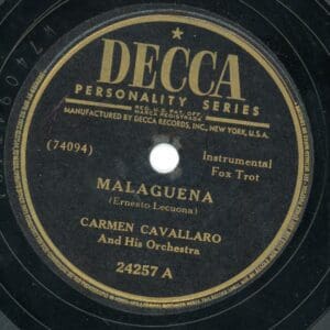Carmen Cavallaro and Orchestra-Malaguena/Nostalgia 78rpm