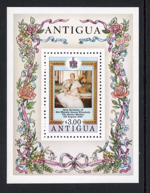 Antigua 586 MNH S/S 1980 Queen Mother 80th Birthday