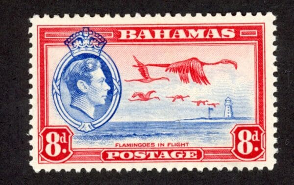 Bahamas 108 MH 1938 8p Carmine & Ultra