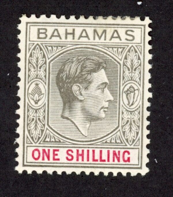 Bahamas 110 MH 1938 1sh Black & Bright Red