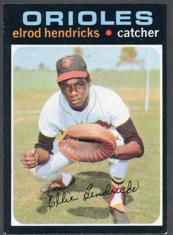 Topps 1971 #219 Elrod Hendricks Catcher Orioles Near Mint