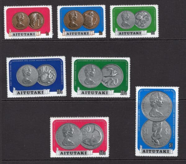 Aitutaki 67-72 MNH 1973 Silver Wedding Anniversary