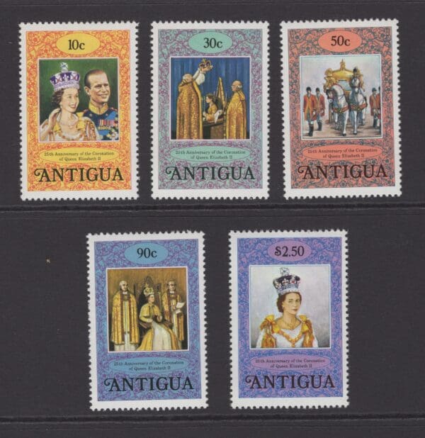 Antigua 508-512 MNH 1978 25th Anniversary of Coronation