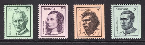 Australia 446-449 MNH 1968 Famous Australians