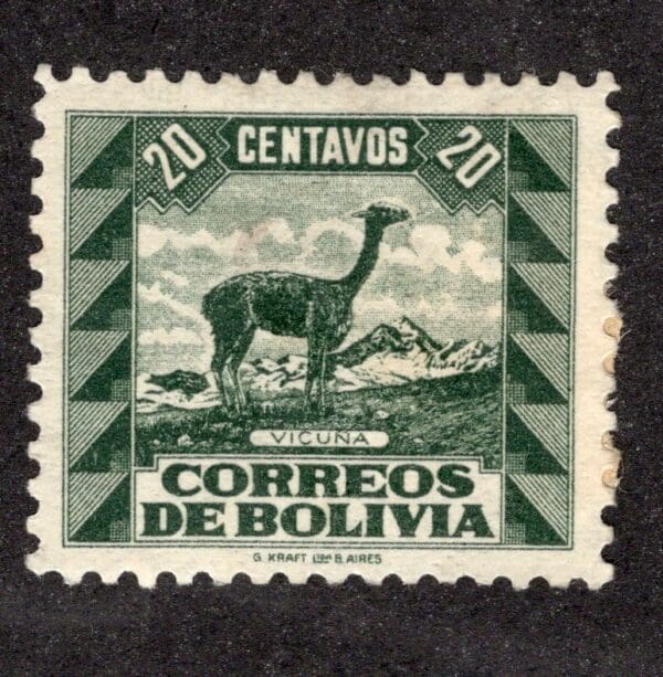 Bolivia 256 MH 20c dark slate gray 1939