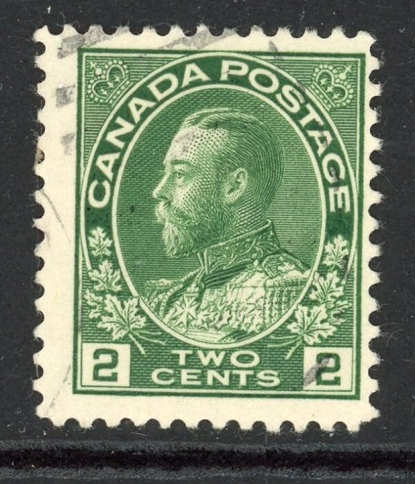 Canada 107 U 1912 2c yellow green