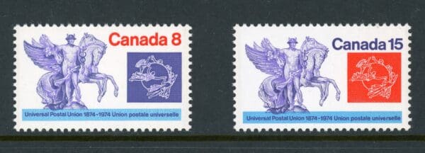 Canada 648-649 MNH 1974 UPU