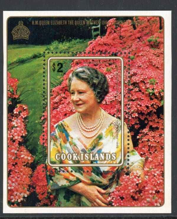 Cook Islands 555 MNH 1980 $2 S/S Queen Mother