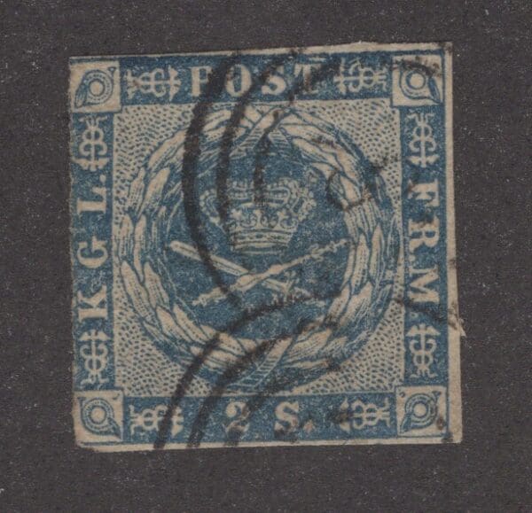 Denmark   3 U 1855 2s blue