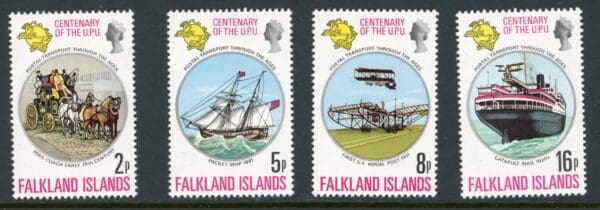 Falkland Islands 231-234 MNH 1974 UPU