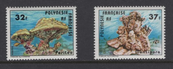 French Polynesia 311-312 MNH 1979 Coral-Exclusive Offer