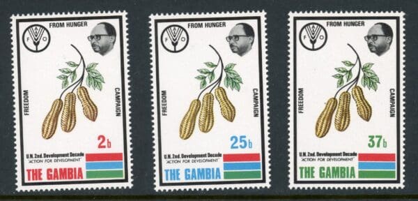 Gambia 284-286 MNH 1973 Freedom from Hunger