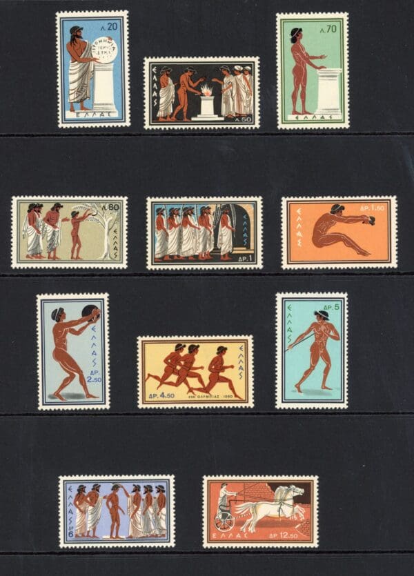 Greece  677-687 MNH 1960 Olympics