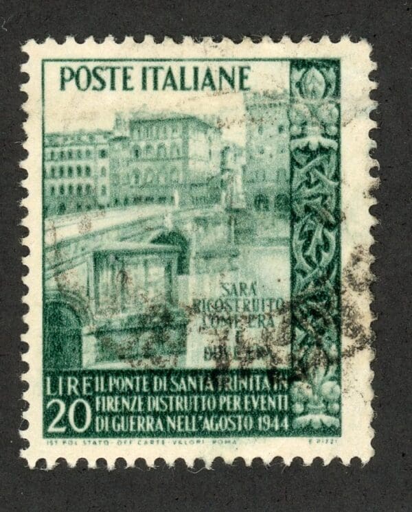 Italy 528 U 1949 20 L deep green