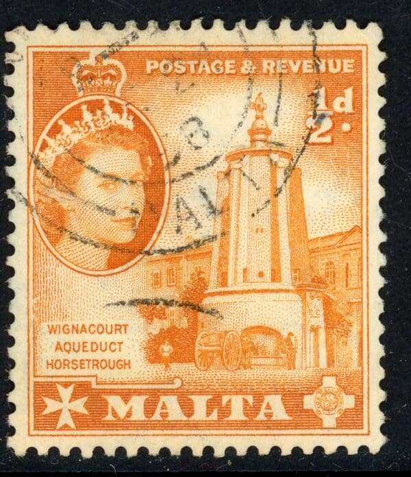 Malta 247 U 1956 1/2p