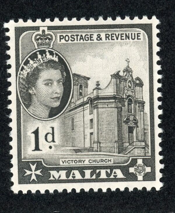 Malta 248 MNH 1956 1p black