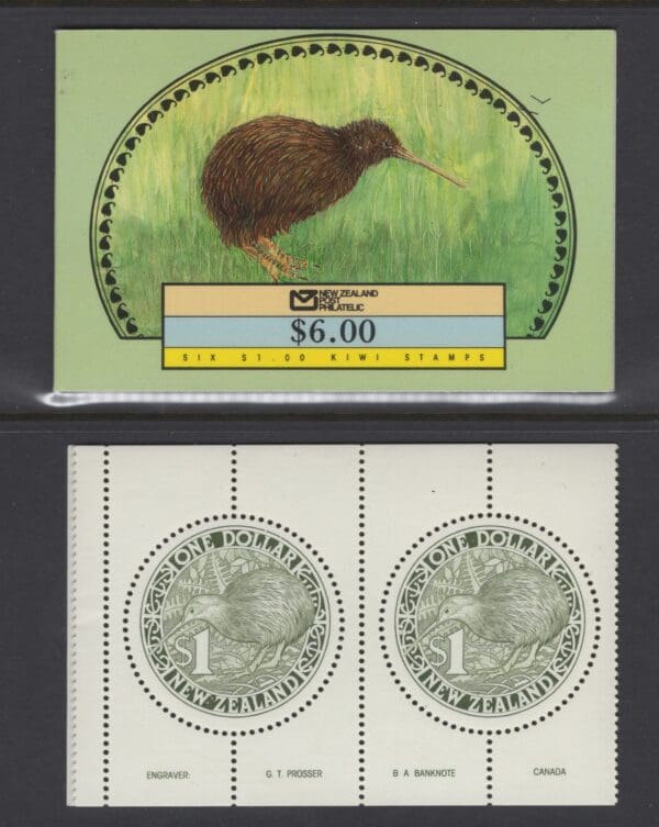 New Zealand 918a Booklet Pane of 6 1988