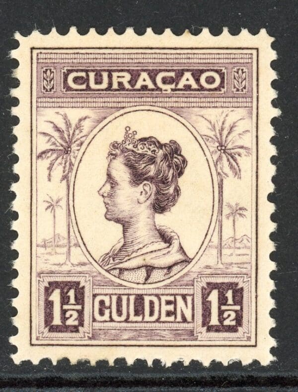 Netherland Antilles 71 MH 1915 1 1/2g violet