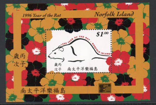 Norfolk Island 601a 1996 MNH s/s New Year 1996/China '96