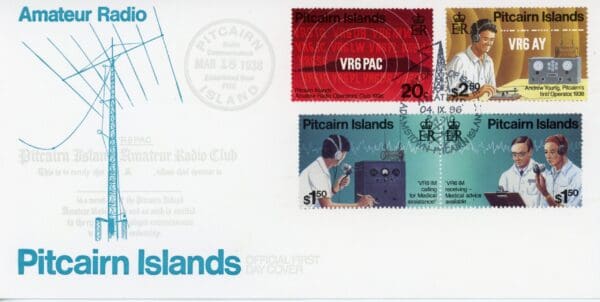 Pitcairn Islands 453-456 FDC 1996 Amateur Radio