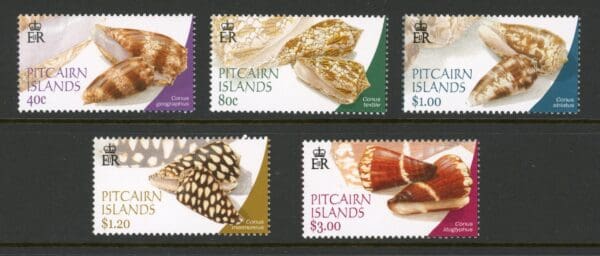 Pitcairn Islands 572-576 MNH 2003 Cone Shells