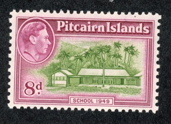 Pitcairn Islands   6A MNH 1951 8p Pitcairn School