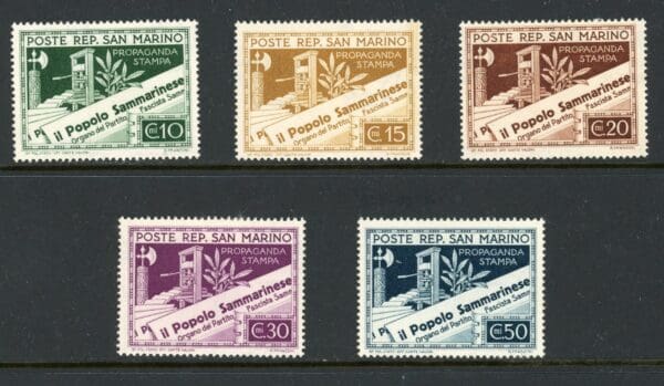 San Marino 203-207 MH 1943