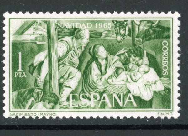 Spain 1330 MNH 1965 1p br green