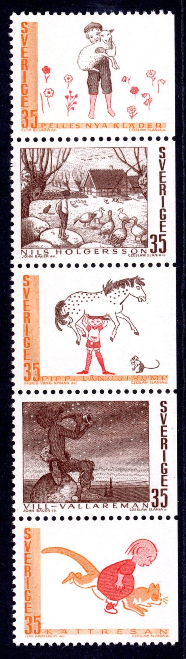 Sweden 837-841 MNH 1969 Fairy Tales