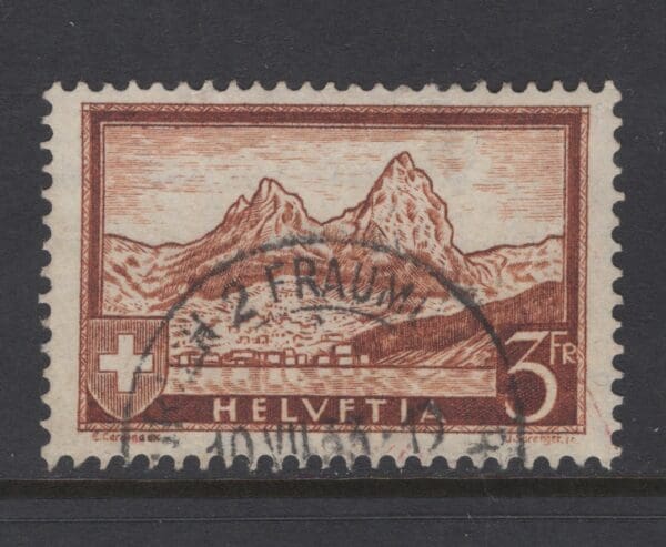 Switzerland 209 U 1931 3fr org brown