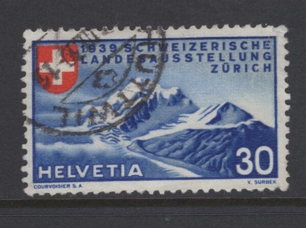 Switzerland 252 U 1939 30c dp blue