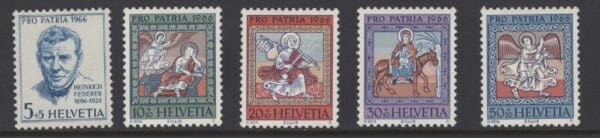 Switzerland B355-B359 MNH 1966