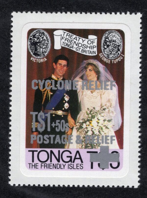 Tonga B1 MNH 1982 Royal Wedding Very Fine