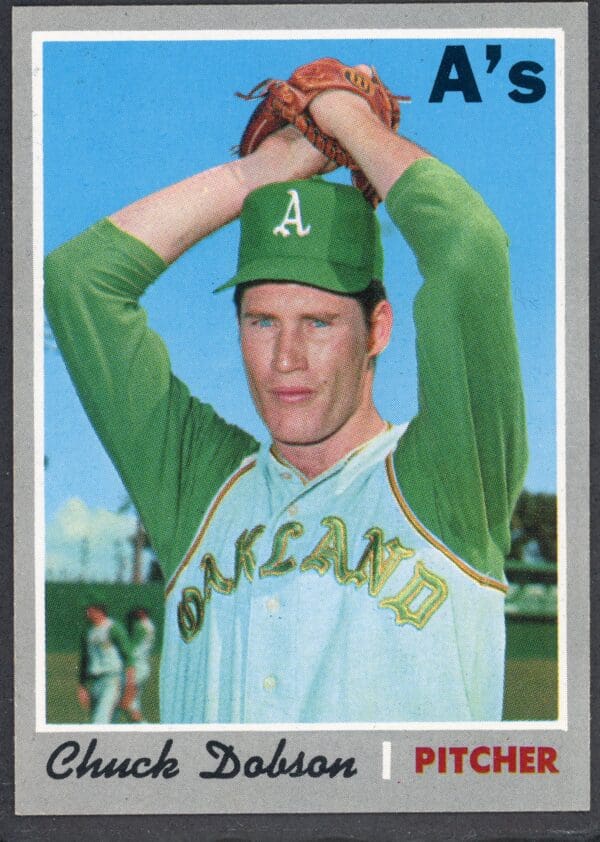 Topps 1970 #331 Chuck Dobson Pitcher Athletics Near Mint