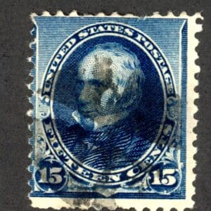 US 227 U 1890 15c indigo (some short perfs)