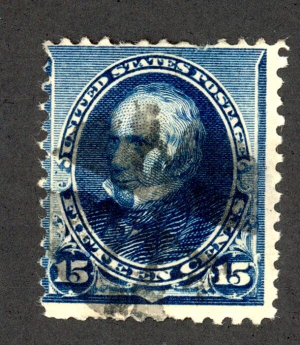 US 227 U 1890 15c indigo (some short perfs)