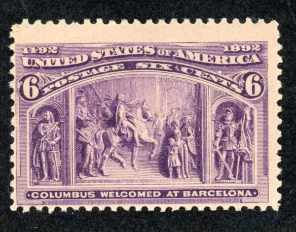 US 235 MH 1893 6c Purple Columbian Exposition