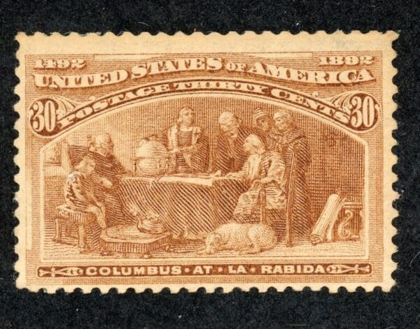 US 239 MH 1893 30c Orange Brown Columbia Exposition