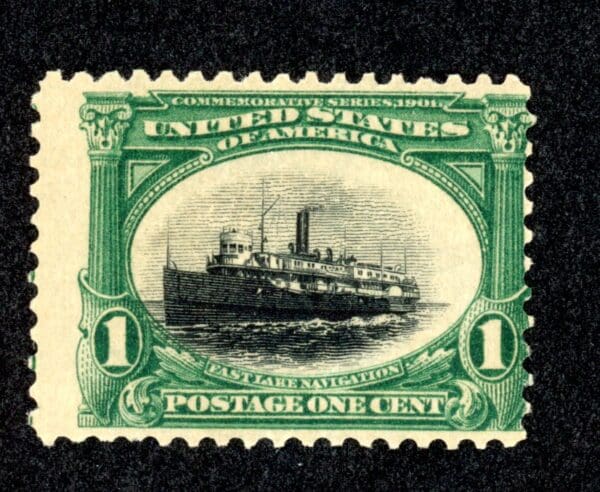 US 294 MNH 1901 Pan American 1c green & black