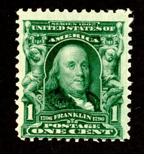 US 300 MH 1c Franklin