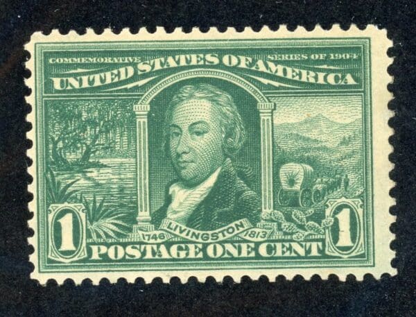 US 323 MH 1904 1c green