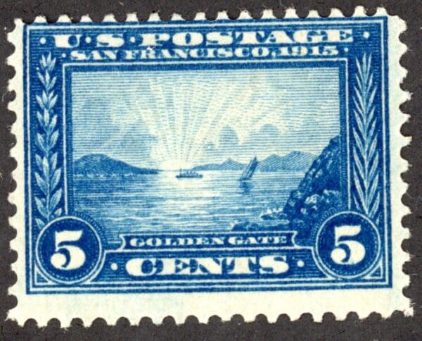 US 399 MH 1913 5c blue Pan-Pacific Exposition