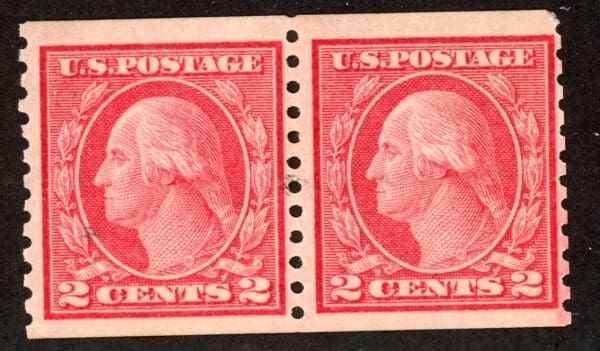 US 454 MNH 1915 2c Type II Pair