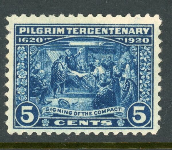 US 550 MH 1920 5c deep blue