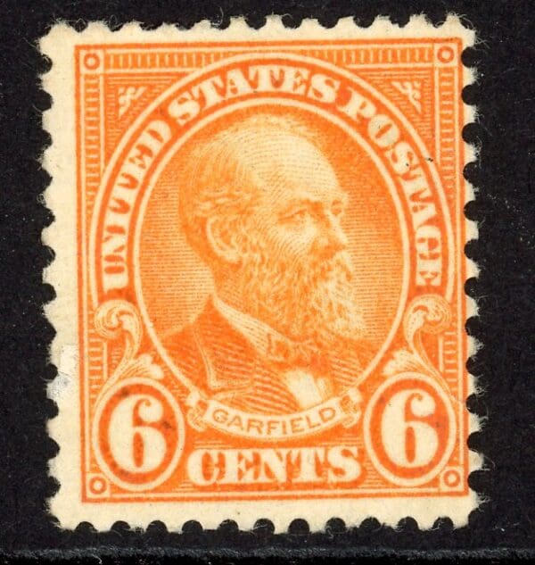 US 638 MH 1927 6c red orange