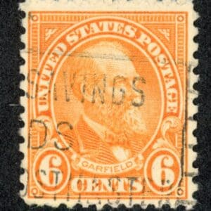 US 638 Used Fine/Very Fine 1927 6c red orange Garfield