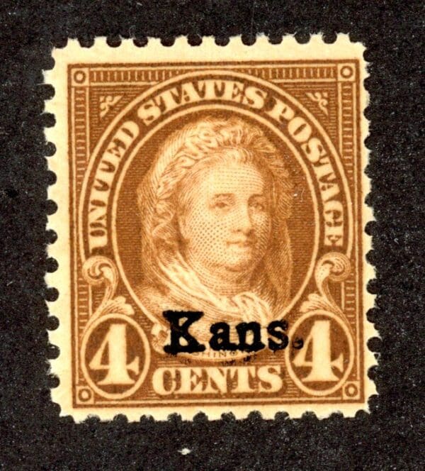 US 662 MNH 1929 4c yellow brown Martha Washington