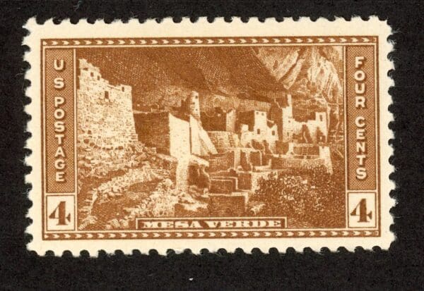 US 743 MH 1934 4c brown