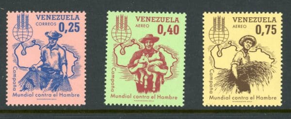 Venezuela 832, C826-827 MNH 1963