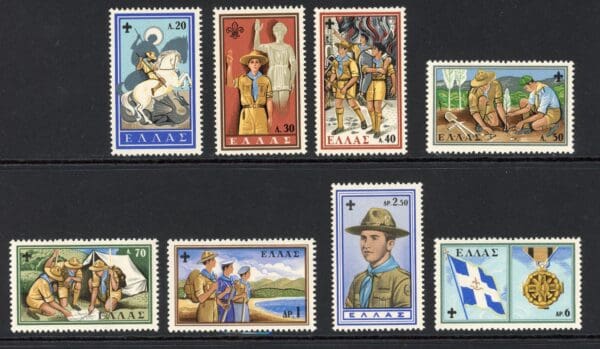 Greece 669-676 MNH 1960 50th Anniversary of Greek Boy Scouts